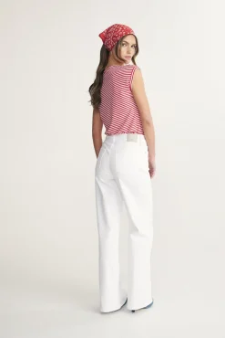High waist straight jean