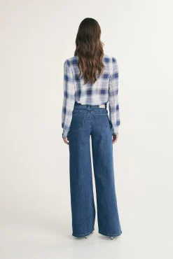 High waist straight jeans