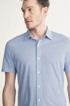 Houndstooth printed jersey shirt