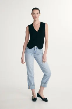 Jeans with large cuff