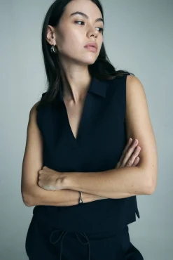 Johnny collar top