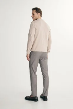 Knit striped polo