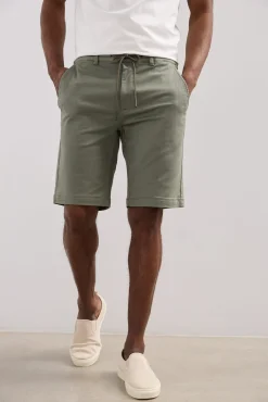 Knitted bermuda with drawstring