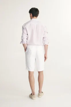 Linen bermuda with drawstring