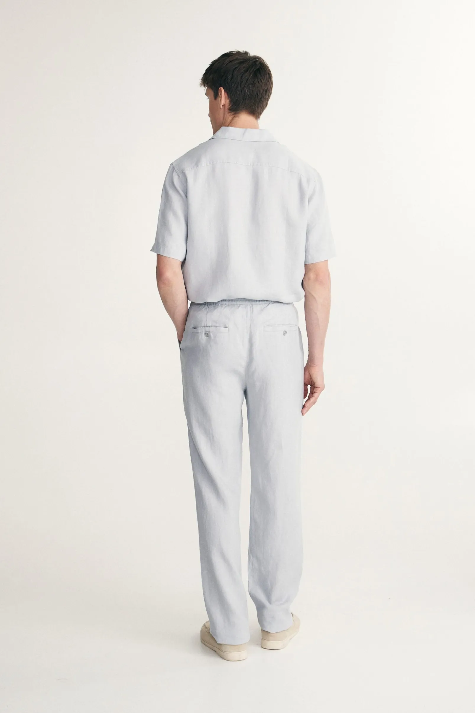 Linen pant with drawstring