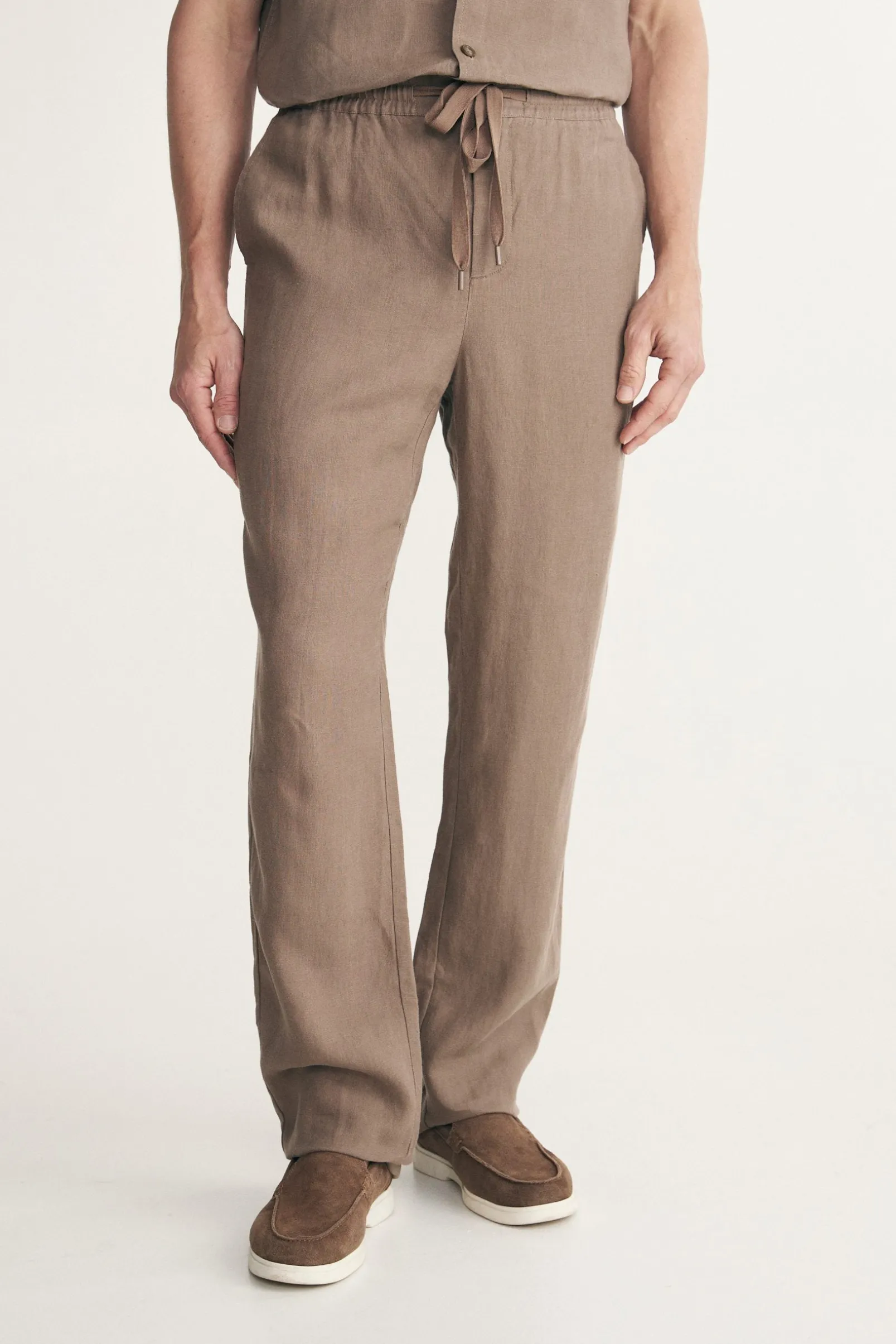 Linen pant with drawstring