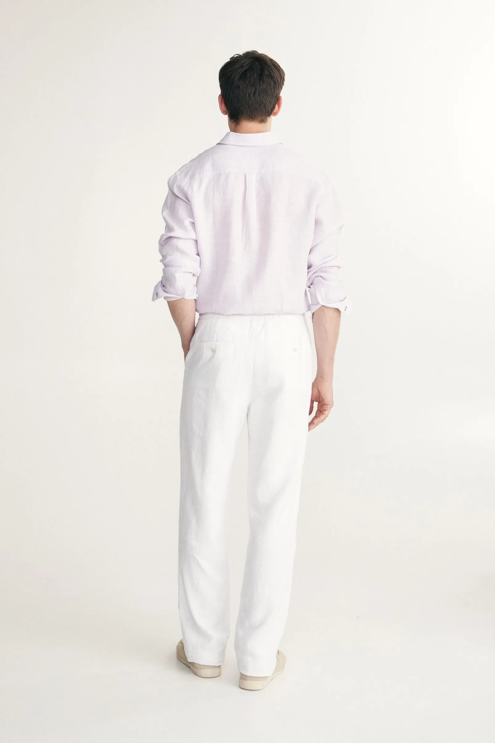 Linen pant with drawstring