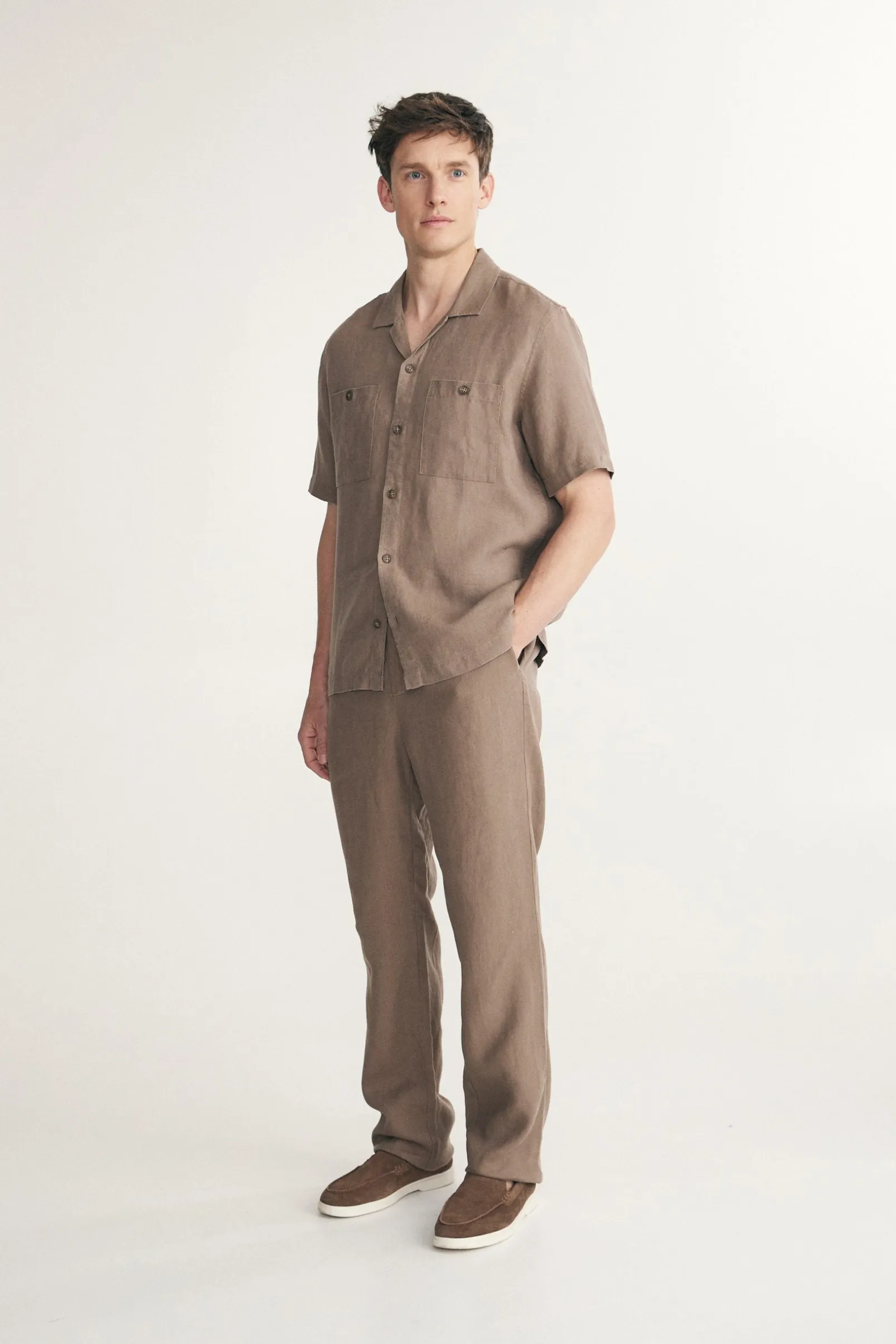 Linen pant with drawstring