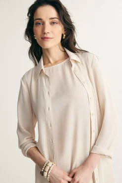 Long sheer blouse