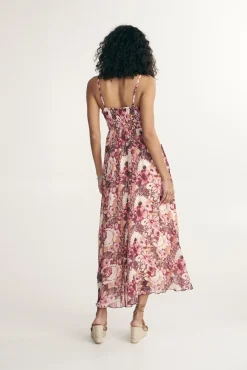 Maxi dress with floral print