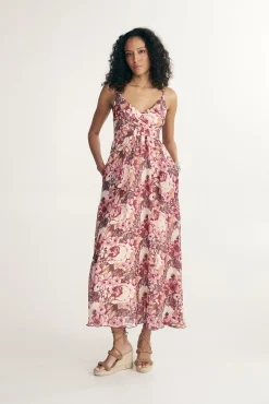 Maxi dress with floral print