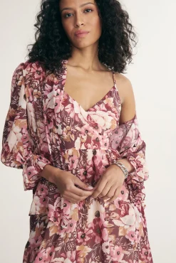 Maxi dress with floral print