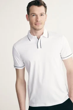 Mercerized cotton polo