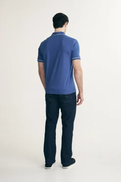 Mercerized cotton polo