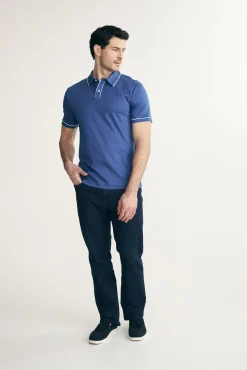 Mercerized cotton polo