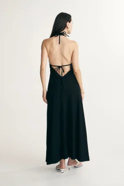 Open-back maxi dress