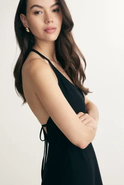 Open-back maxi dress