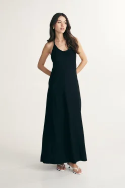 Open-back maxi dress