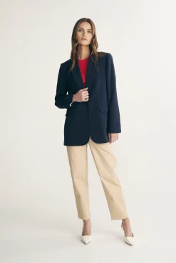 Oversized blazer with ribbon