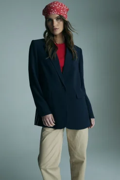 Oversized blazer with ribbon