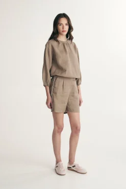 Oversized linen top