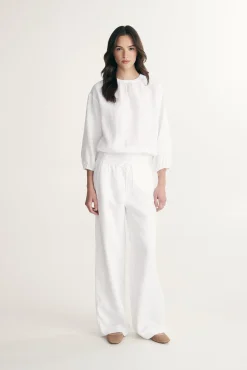 Oversized linen top