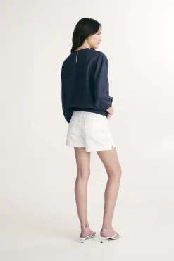 Oversized linen top