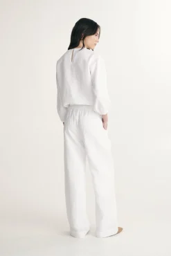 Oversized linen top