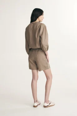 Oversized linen top