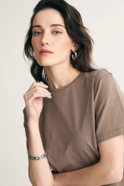 Pima cotton cropped t-shirt