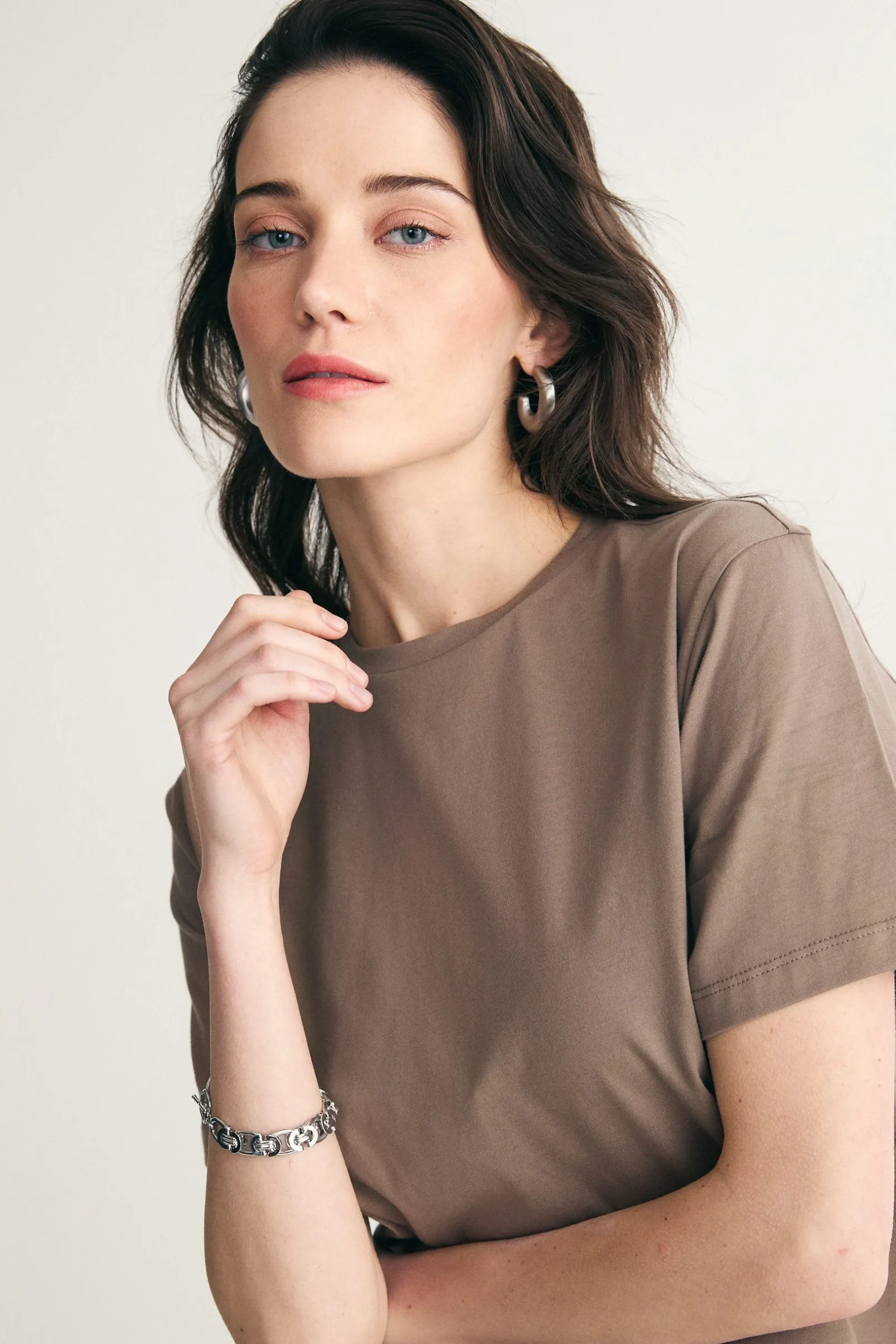 Pima cotton cropped t-shirt