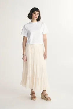Pima cotton cropped t-shirt