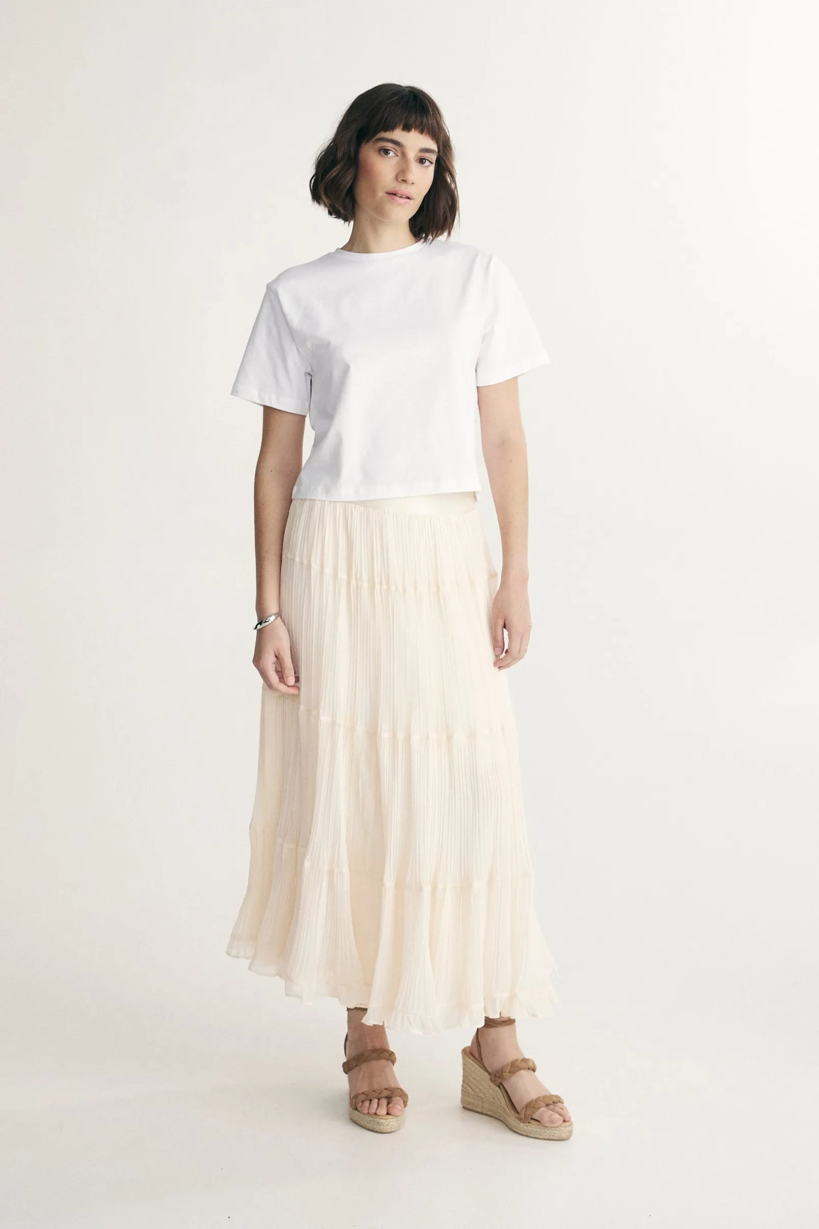 Pima cotton cropped t-shirt