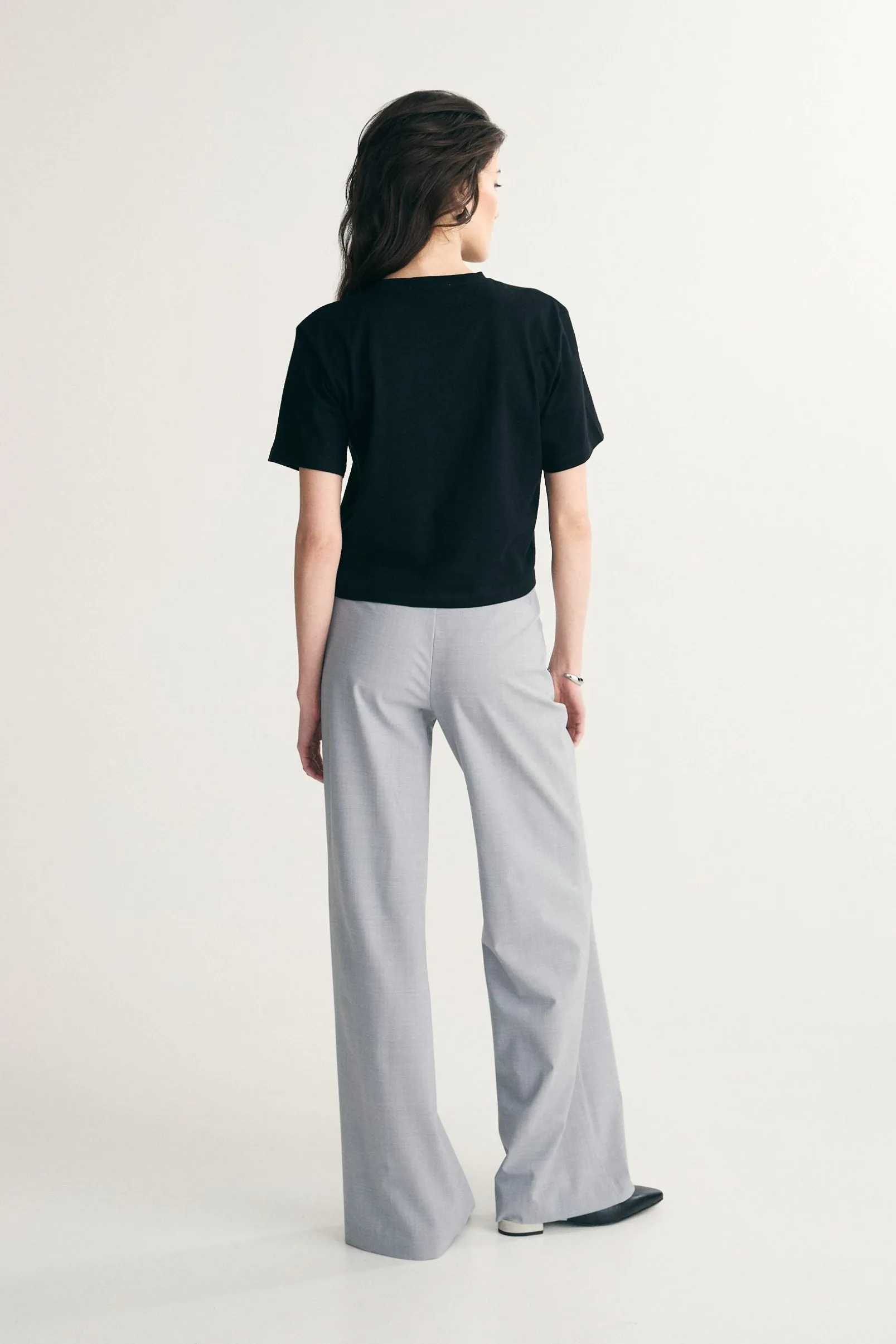 Pima cotton cropped t-shirt