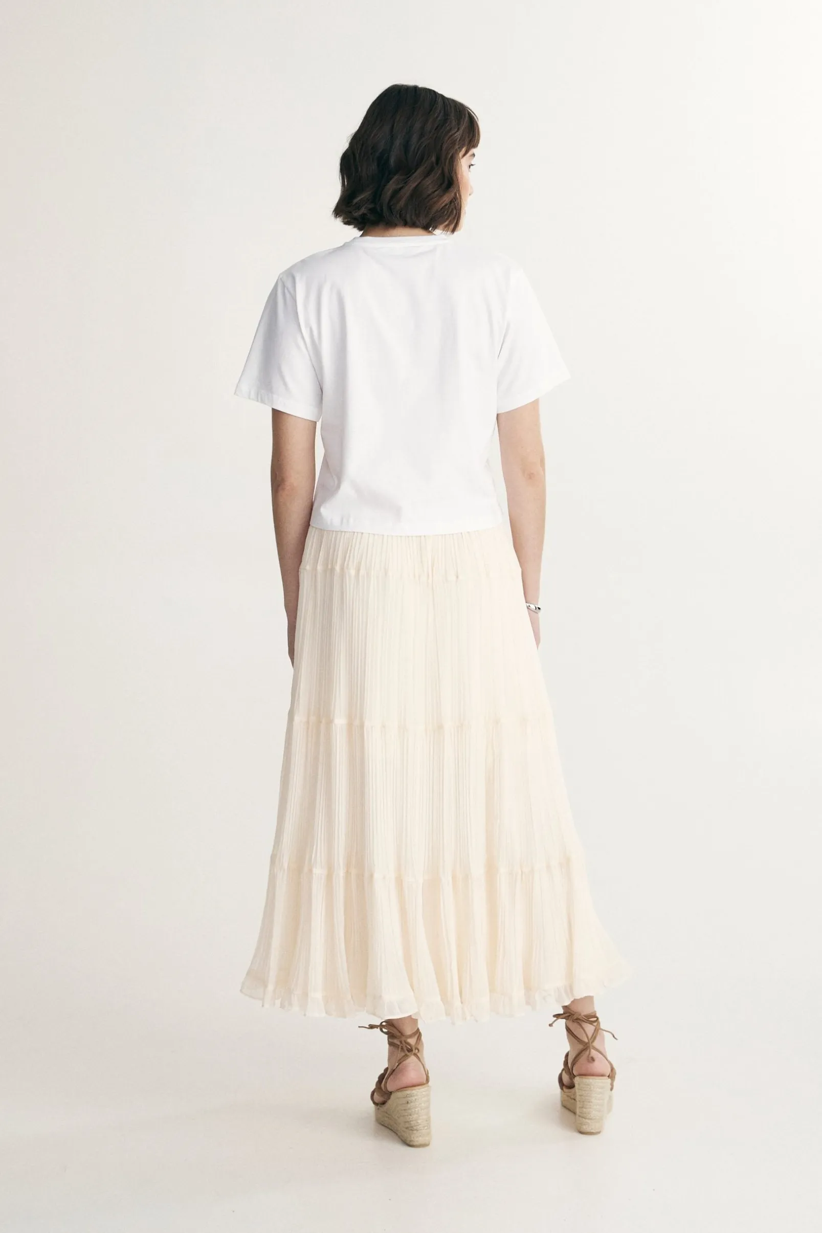 Pima cotton cropped t-shirt