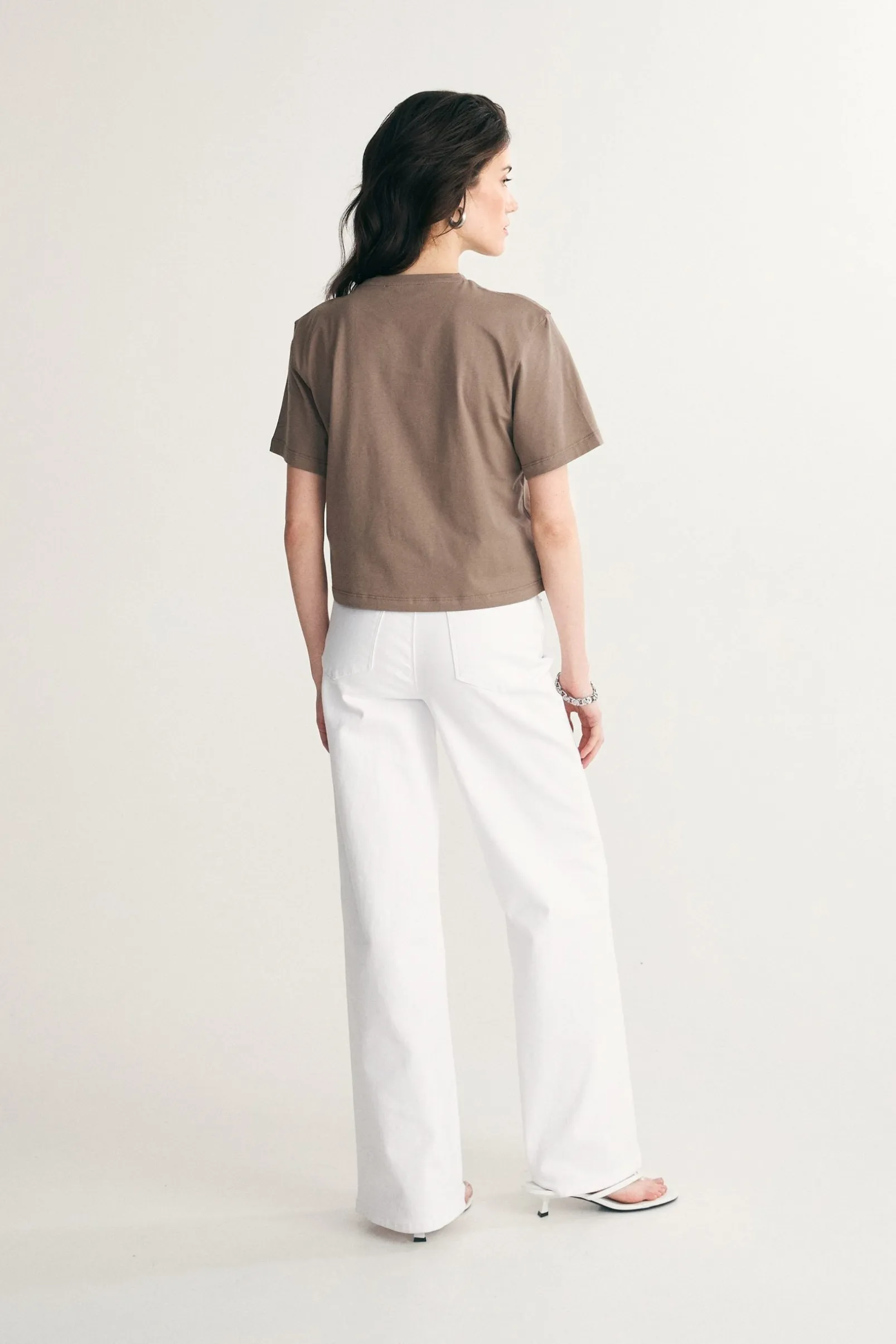 Pima cotton cropped t-shirt