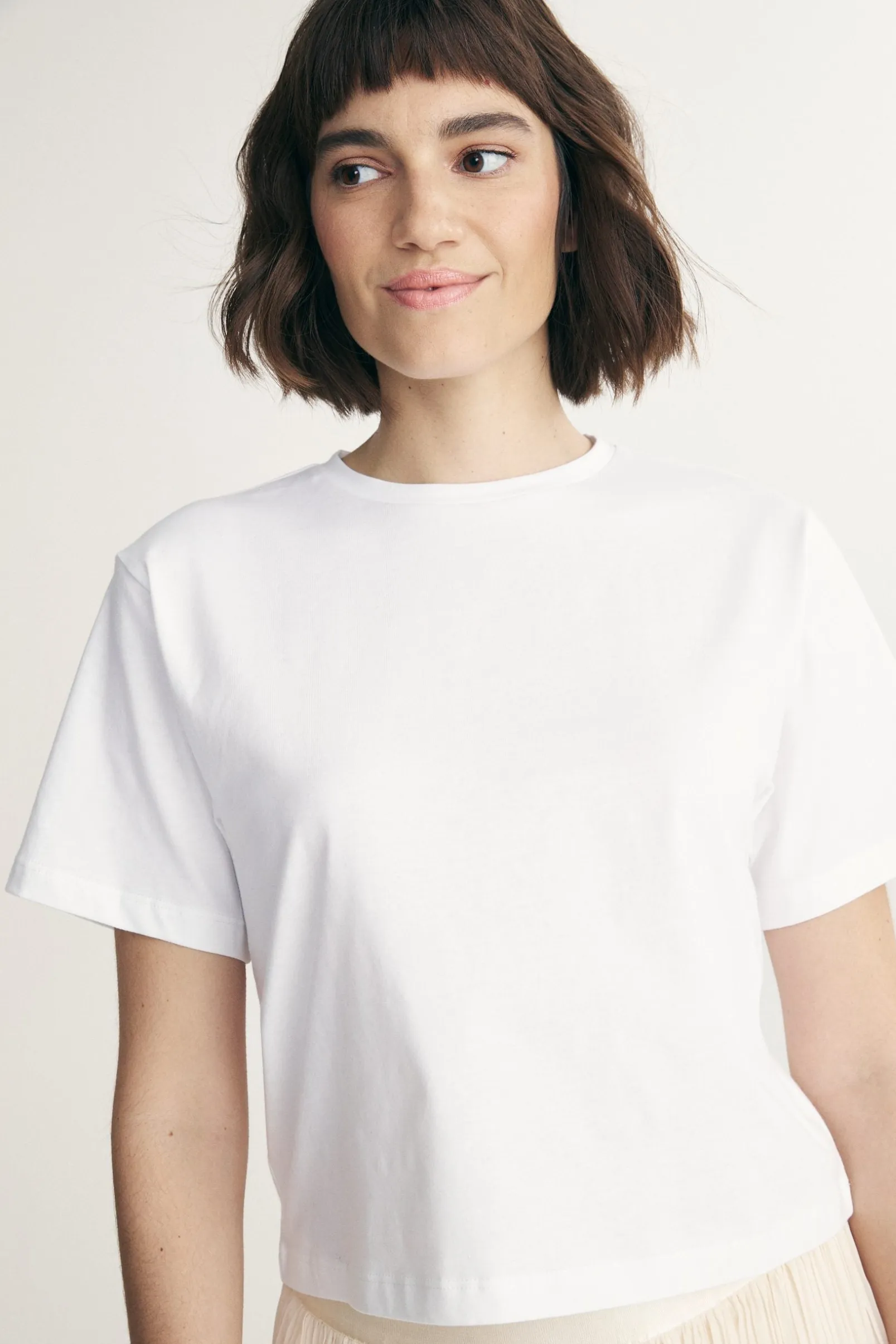 Pima cotton cropped t-shirt