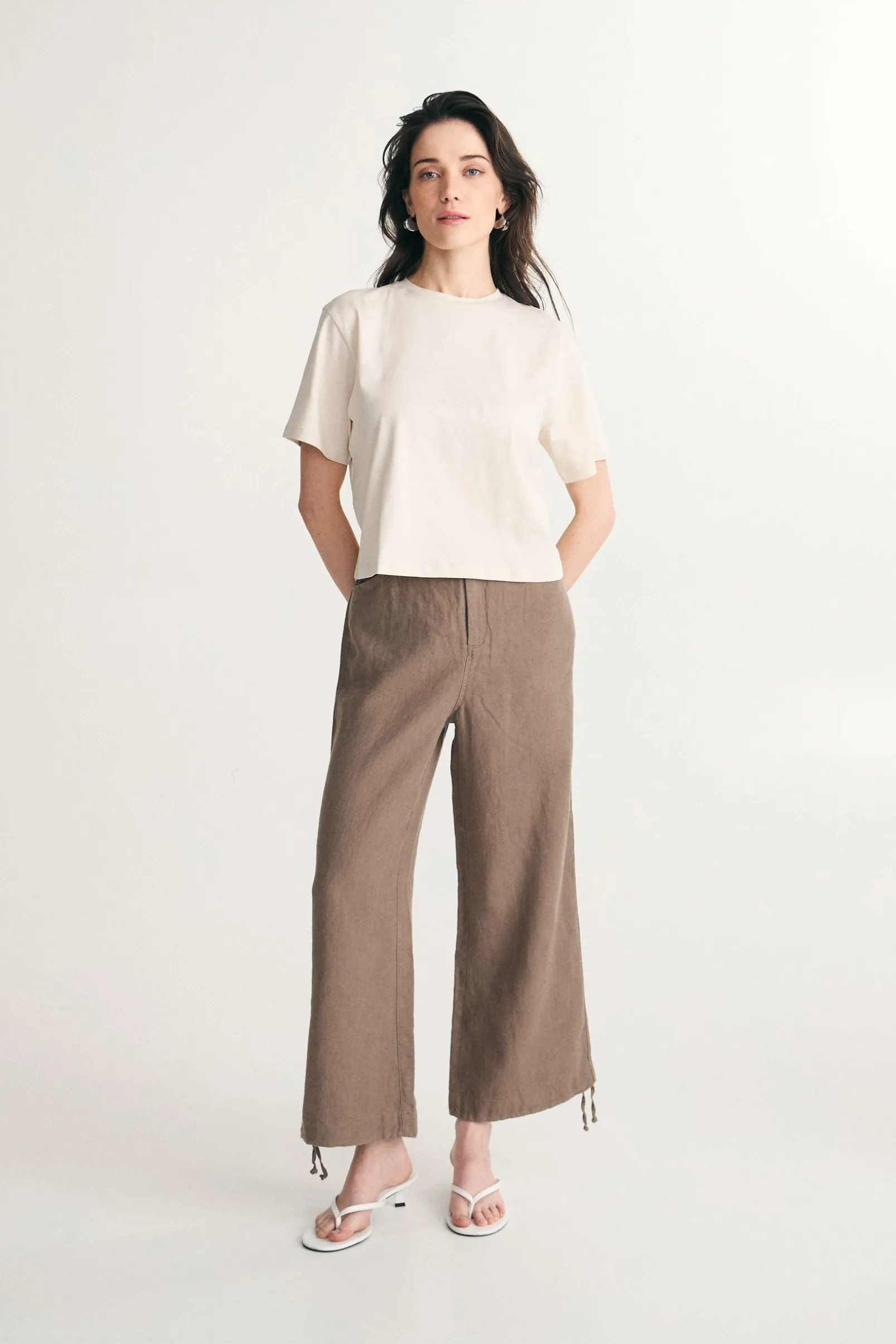 Pima cotton cropped t-shirt