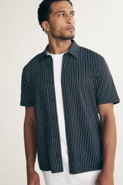 Pinstripe jersey shirt