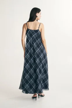 Plaid maxi dress