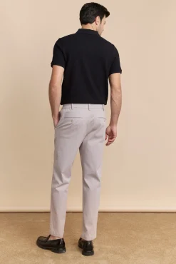 Pleated pant with elastic sides