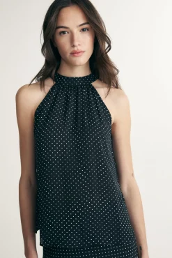 Polka dot halter top