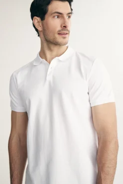 Polo with rib collar