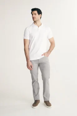 Polo with rib collar