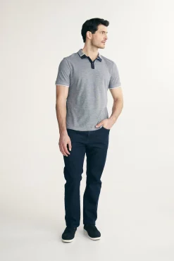 Polo with textured rib