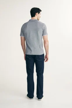 Polo with textured rib
