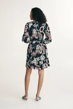 Printed fluid dress