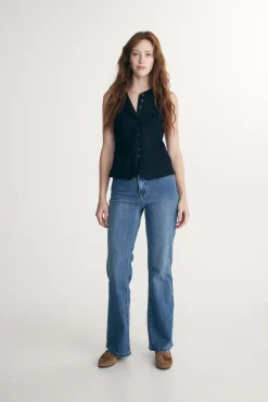 Push up high waist bootcut jeans