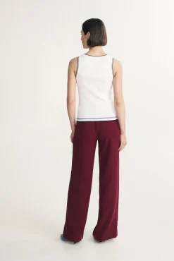 Racer back rib sweater