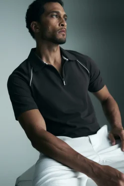 Raglan sleeve polo